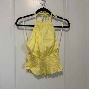Zara Light Yellow Halter Camisole